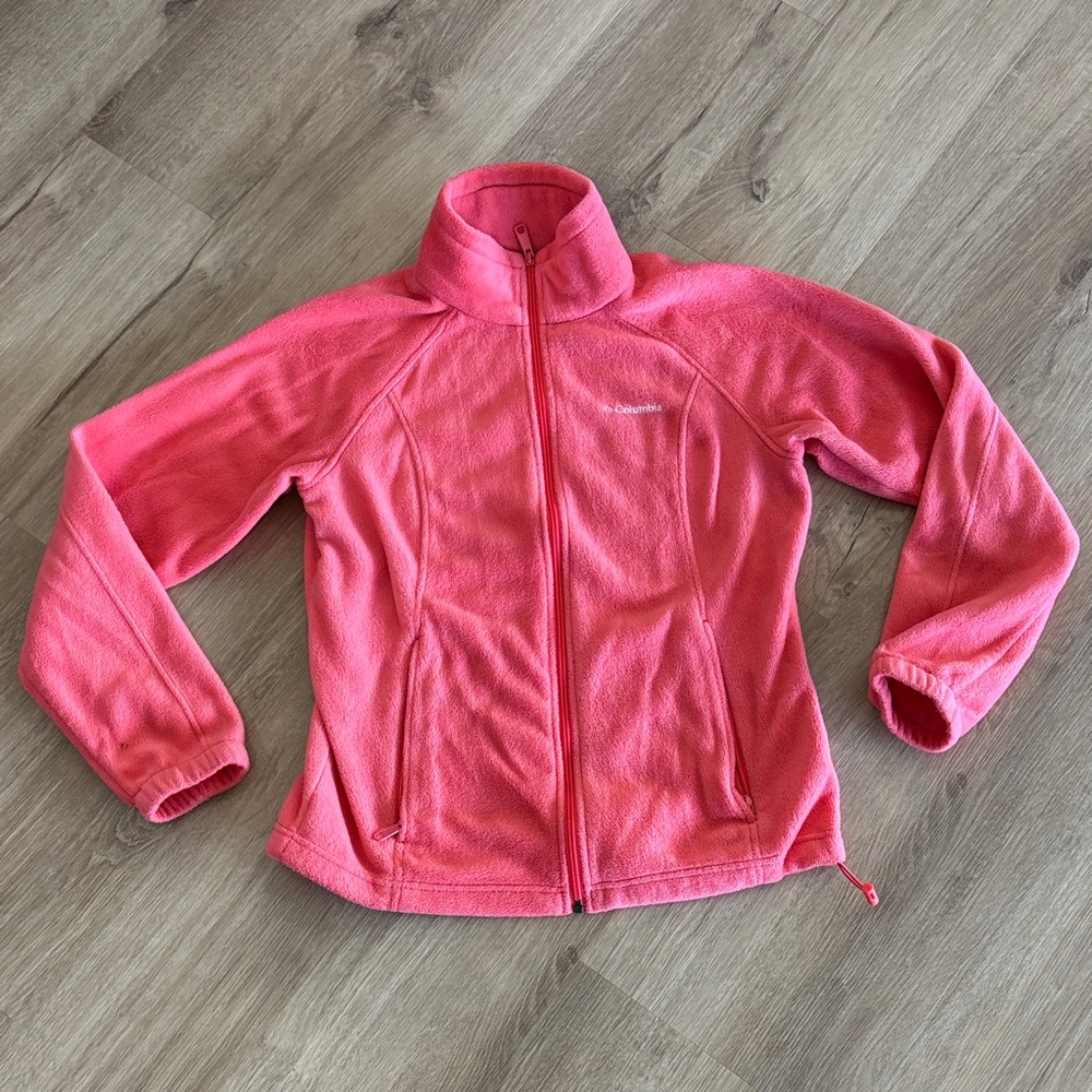 Columbia Vibrant Pink Full-Zip Fleece